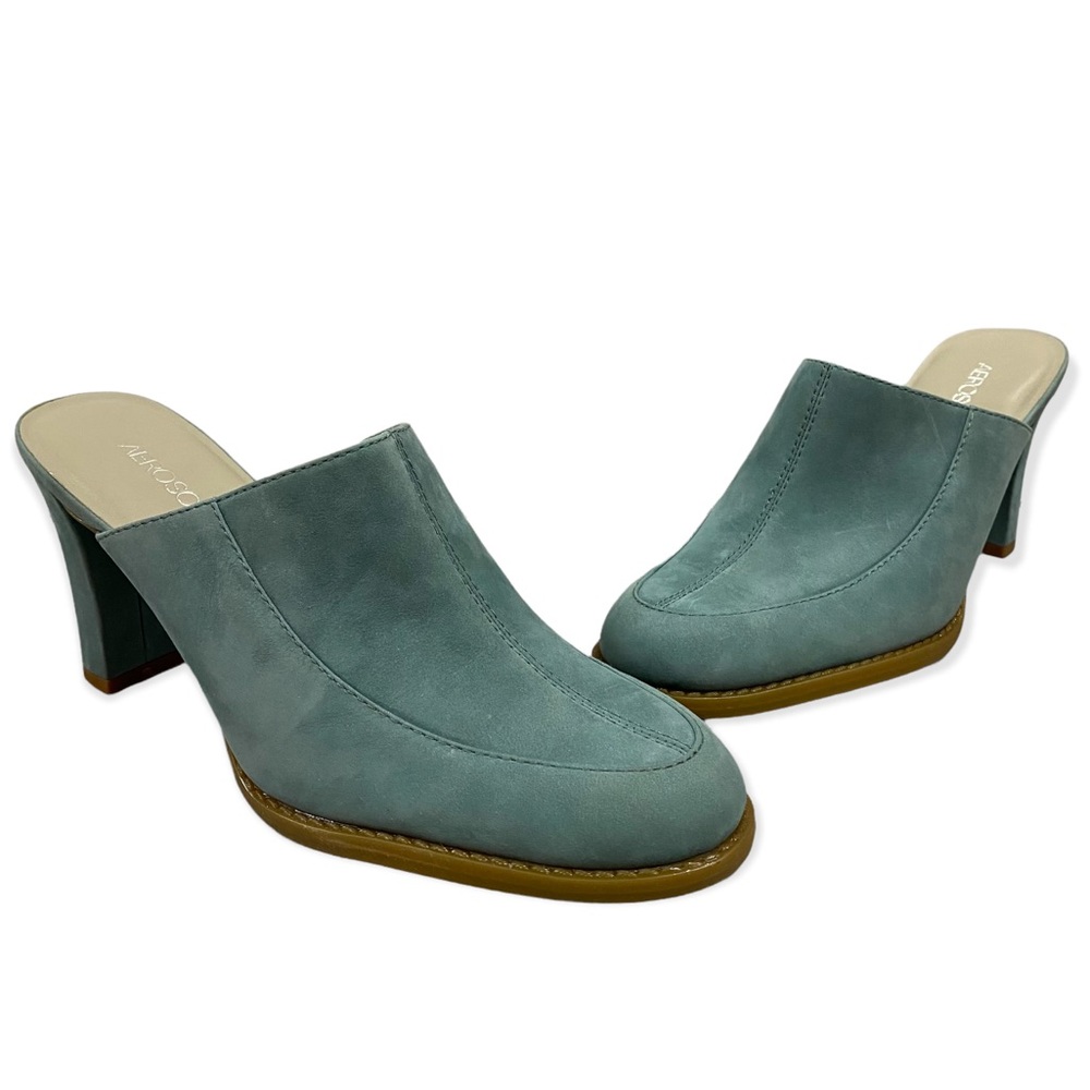 Aerosoles - Suede - Light Blue - Slide On Heels - Size 7.5